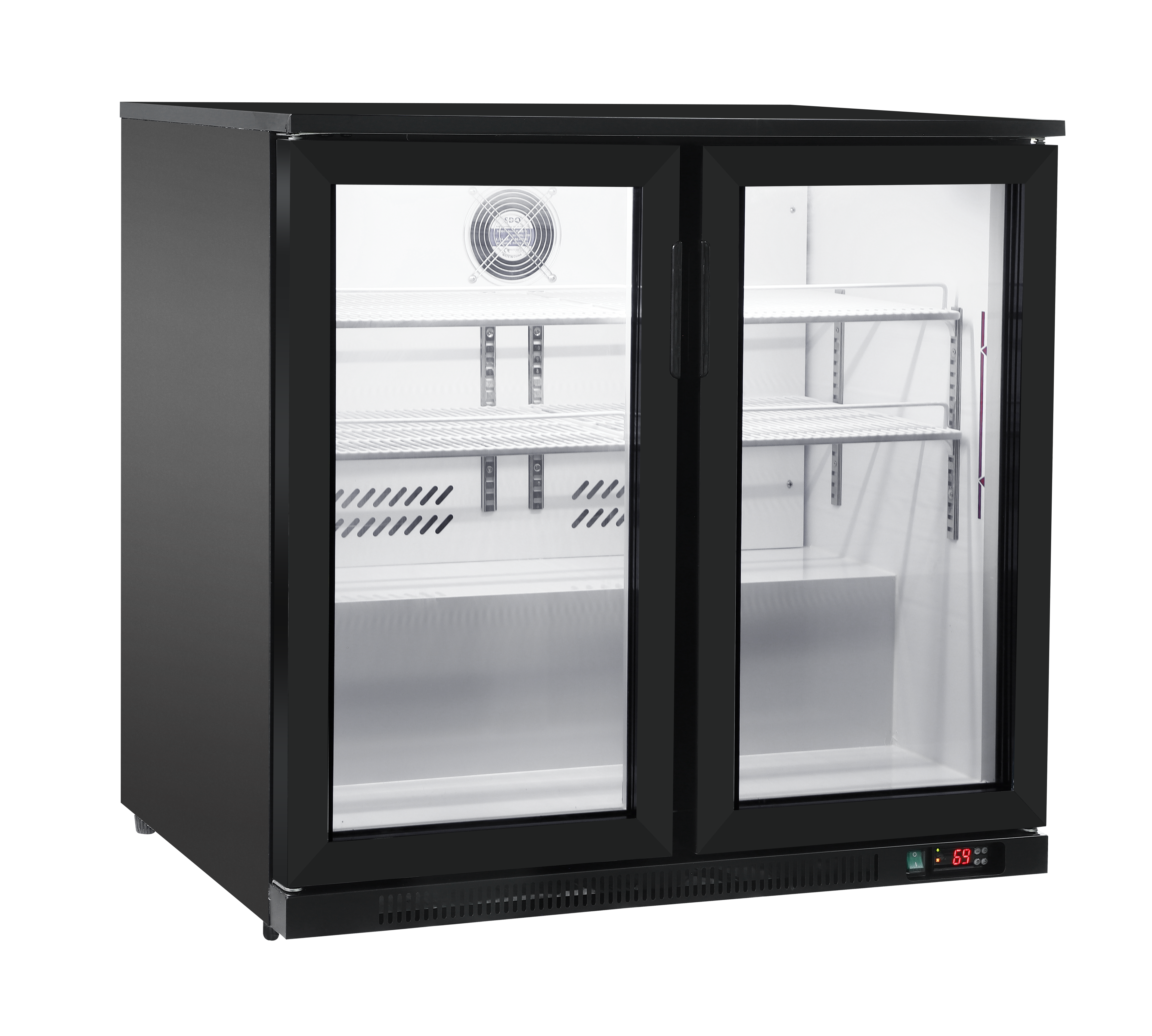 West Kitchen WBC250 35"W Back Bar Refrigerator with 2 Glass Doors