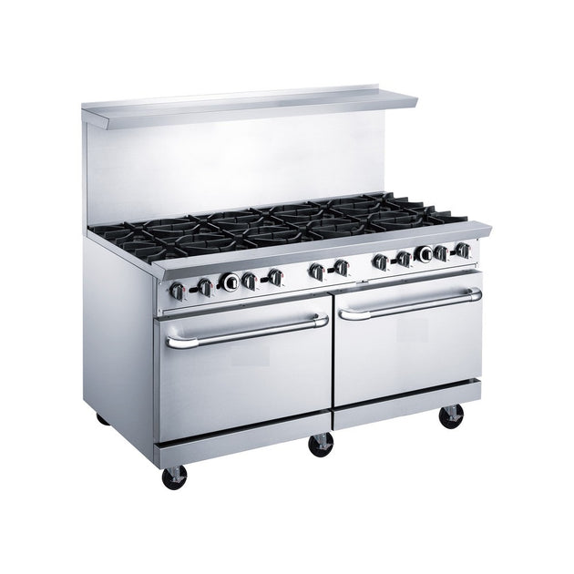 a double oven with two burners and two ovens