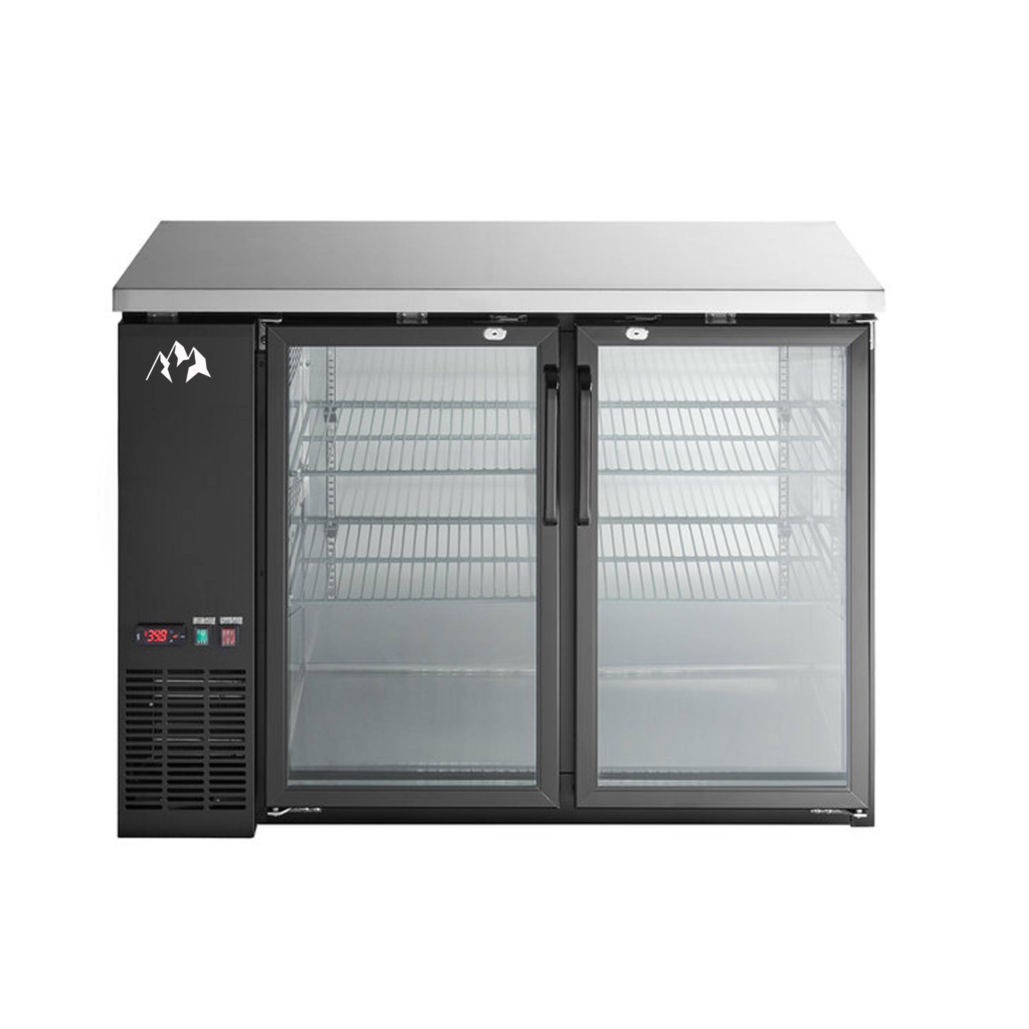 West Kitchen WBB-48G-HC 49"W Back Bar Refrigerator with 2 Glass Doors