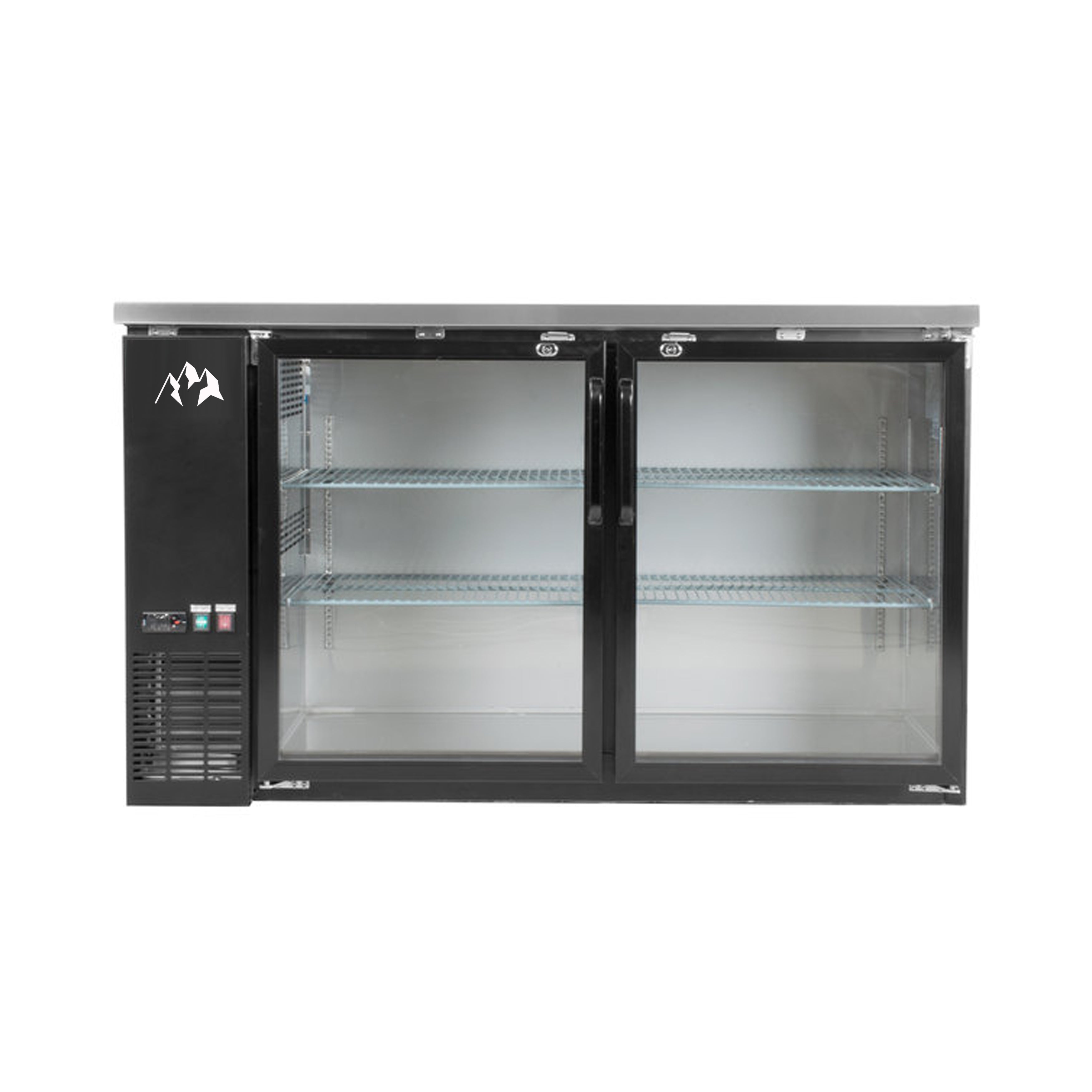 West Kitchen WBB-60G-HC 61"W Back Bar Refrigerator with 2 Glass Doors