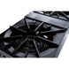 a black and white photo of a stove top