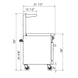 a drawing of a cart with wheels
