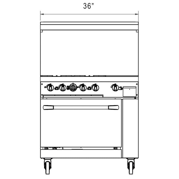 a drawing of a stove with three burners