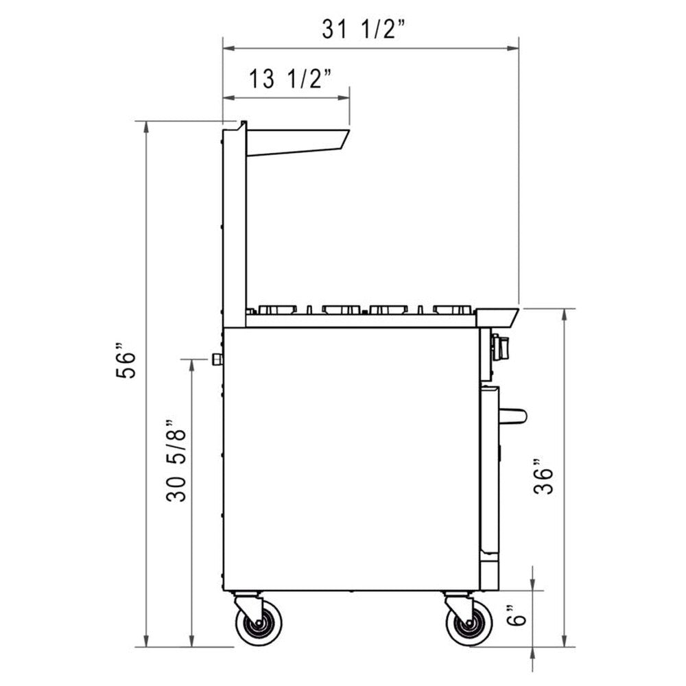 a drawing of a cart with wheels
