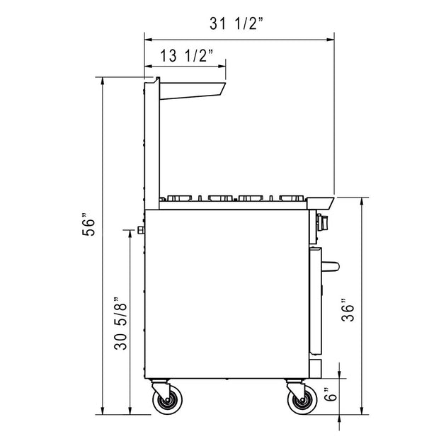 a drawing of a cart with wheels