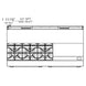 a drawing of the front and side of a gas oven